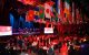 An array of international flags hang above the dancefloor at the 2022 St. Jude Detroit Gala.