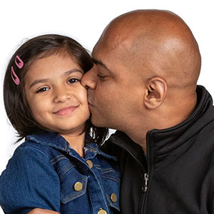 Amit is embracing every moment of fatherhood with Bella.