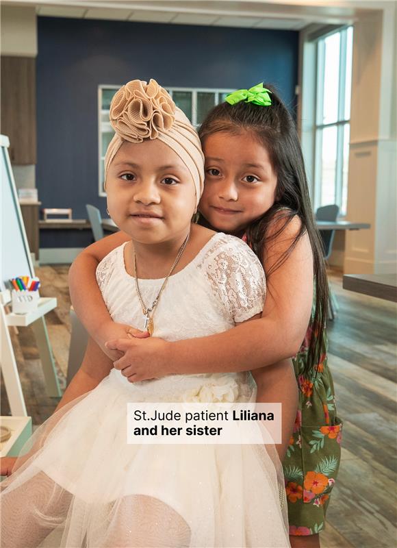 Patient Liliana hugging her sister