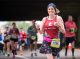 Woman running in the St. Jude half-marathon.