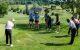 Golfers practice their swing at Fairways for Hope in Pennsylvania. 